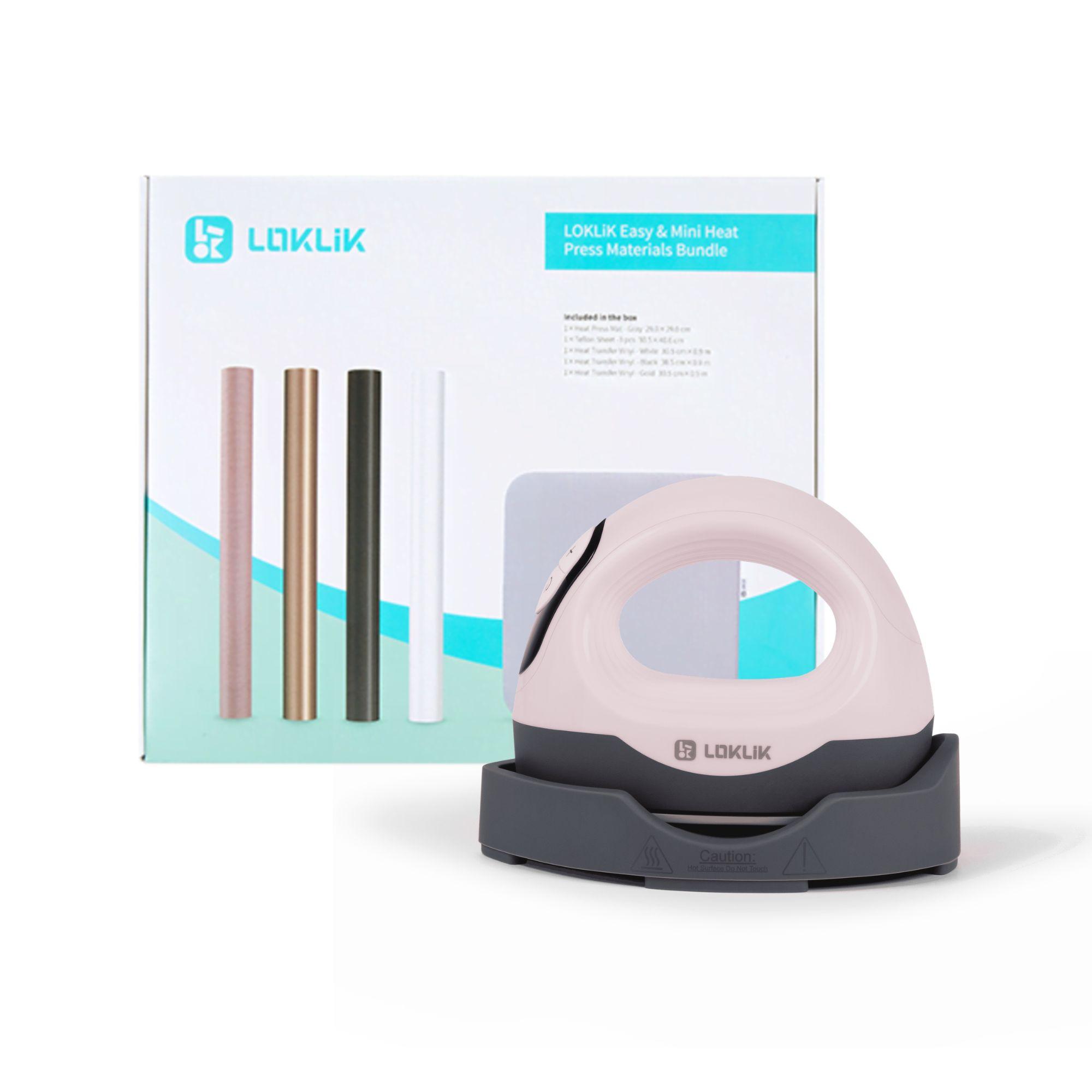 Prasa 2w1 LOKLiK Impress Mini 3 - różowa + Zestaw startowy do naprasowanek LOKLiK